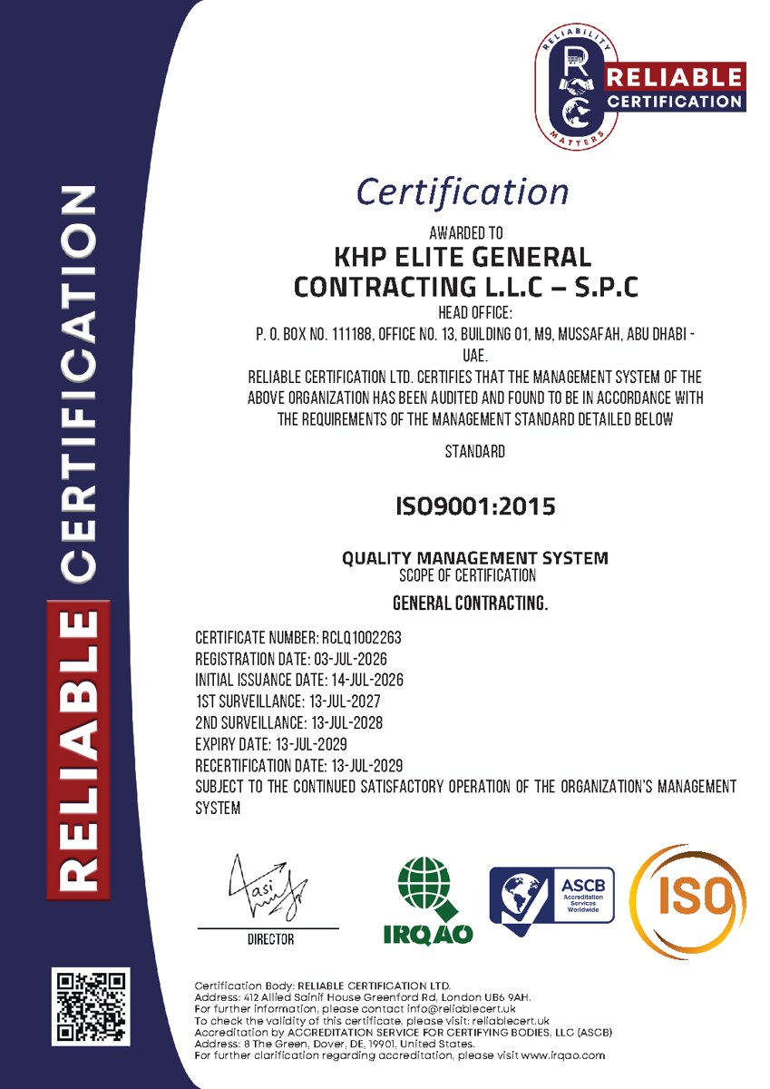 ISO 9001:2015 certificate